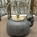 Japanese Cast Iron Teapot with Bamboo Leaf Design