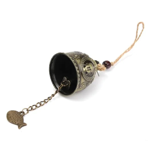 Alloy Feng Shui Wind Bell Ornament with Buddha Charm