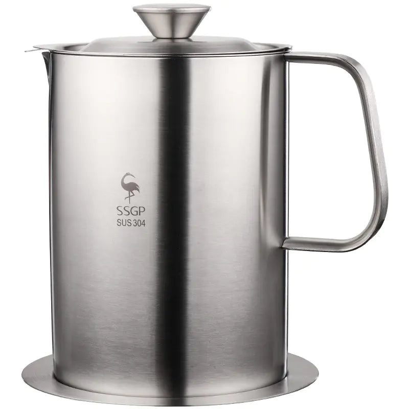 304 Stainless Steel Oil Filter Jug - Large Capacity