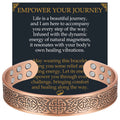 Jecanori Copper Bracelet for Men Effective 18X Strength Magnetic Copper Bracelets for Men Mens 99.99% Pure Solid Copper Therapy Bracelets