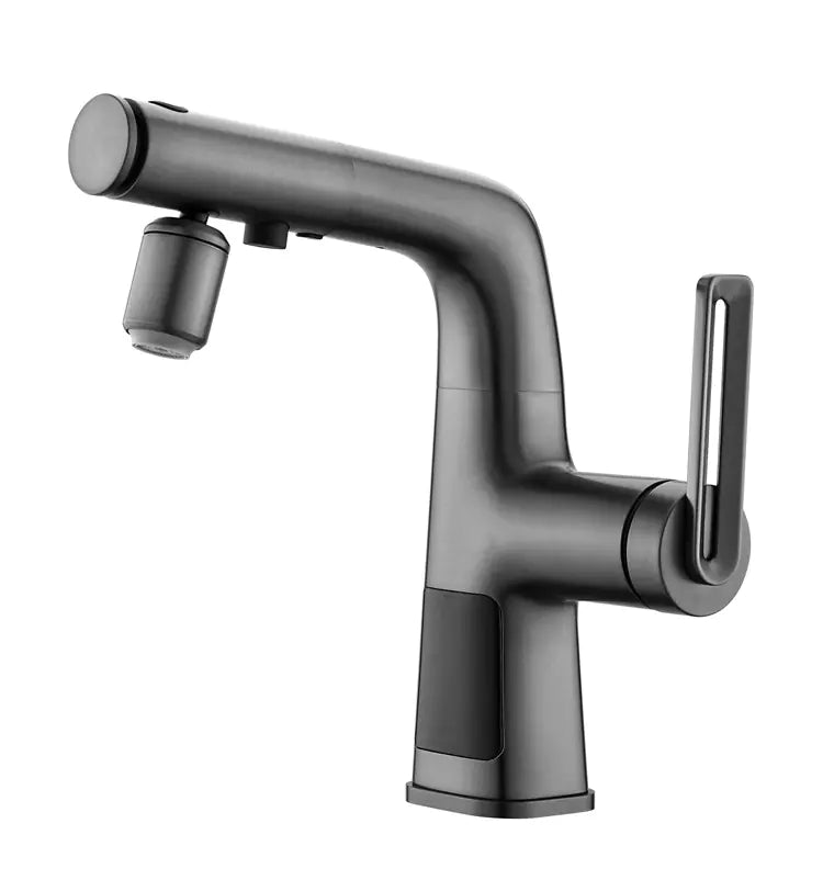 Digital Display Copper Spray Kettle Faucet Gun - Gray