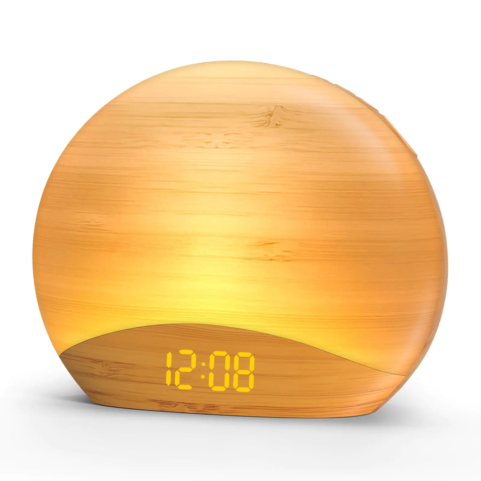 REACHER Clock Radio Sunrise Alarm Clock with Bluetooth Speaker Gradual Wake Up Light Digital Dimmable Clock Bedside Lamps 8 Color Night Lights Home Decor Clock Radios for Bedroom Adult Kid