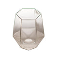 Frosted Geometric Glass Cup - Diamond Shaped Drinkware