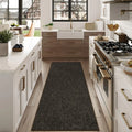 LEEVAN Kitchen Runner Rugs Non Slip Washable Kitchen Mat Anti Fatigue Rugs for Kitchen Floor Cushioned Kitchen Sink Rugs and Runners for Hallways(Brown 31x71)