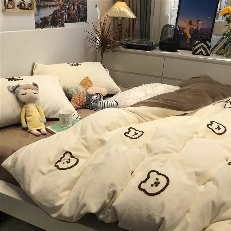 Dormitory Single Student Bedding Set - 3 Pieces