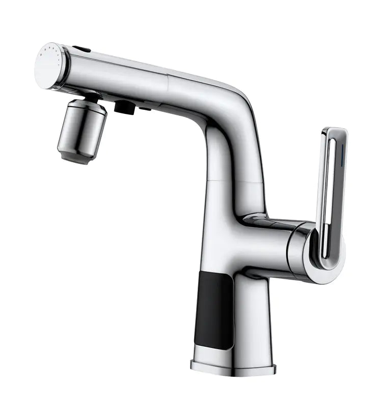 Digital Display Copper Spray Kettle Faucet Gun - Gray
