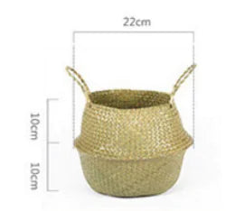 Handcrafted Woven Seagrass Basket and Planter