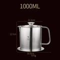 304 Stainless Steel Oil Filter Jug - Large Capacity