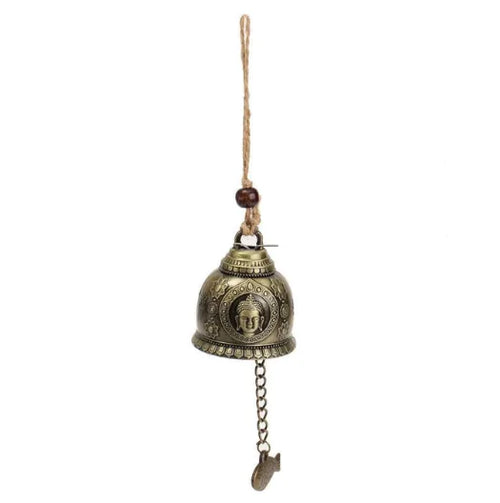 Alloy Feng Shui Wind Bell Ornament with Buddha Charm