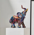 Colorful Elephant Sculpture - Desktop Art Decoration